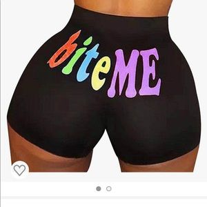 Very sexy letter print legging shorts